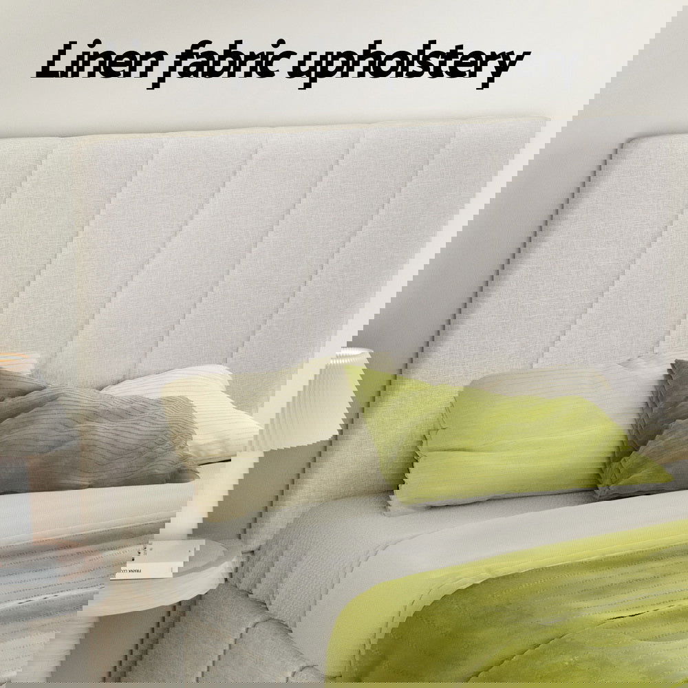 Artiss Bed Frame Double Size Beige TETTE - Cosy Abode