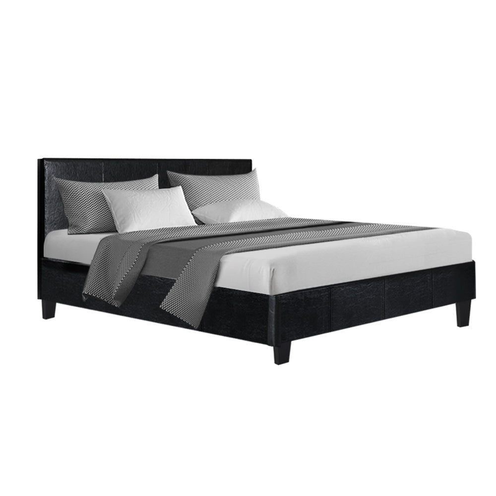 Artiss Bed Frame Double Size Black NEO - Cosy Abode