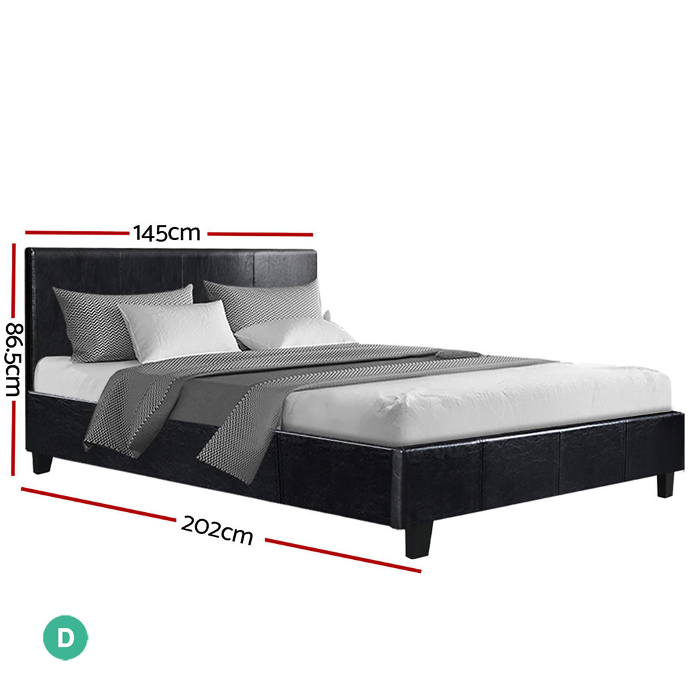 Artiss Bed Frame Double Size Black NEO - Cosy Abode