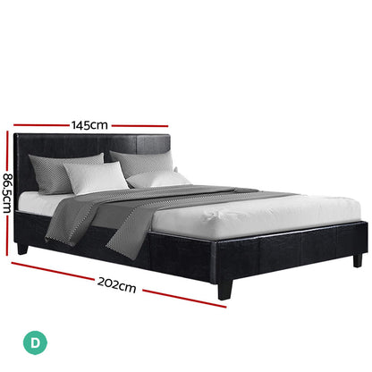 Artiss Bed Frame Double Size Black NEO - Cosy Abode
