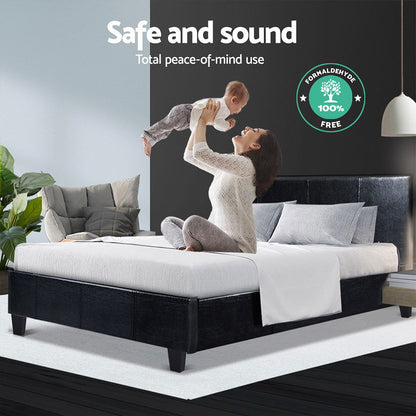 Artiss Bed Frame Double Size Black NEO - Cosy Abode