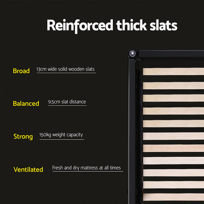 Artiss Bed Frame Double Size Black NEO - Cosy Abode