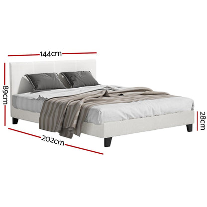 Artiss Bed Frame Double Size Boucle NEO - Cosy Abode