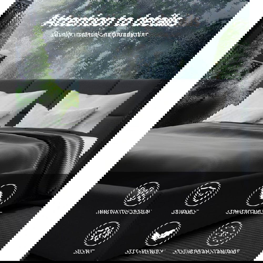 Artiss Bed Frame Double Size Charcoal TINO - Cosy Abode