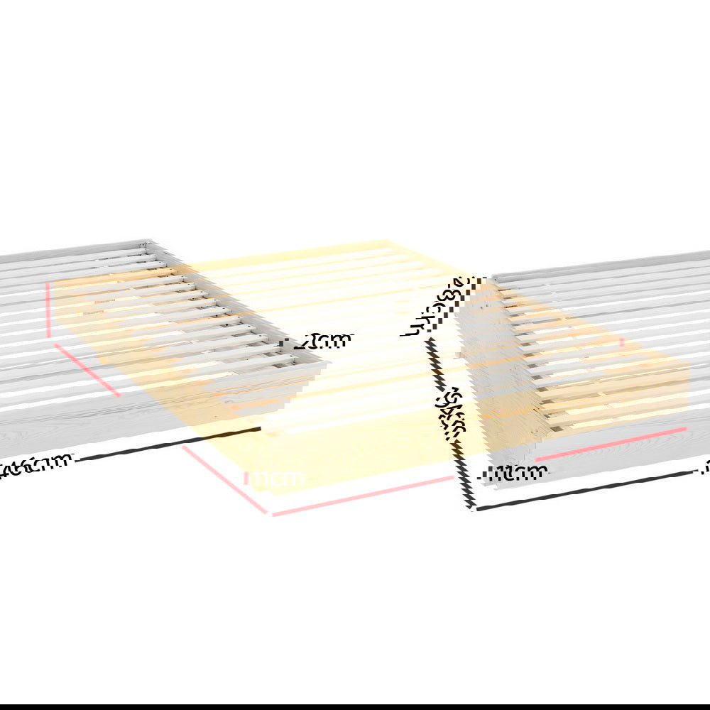Artiss Bed Frame Double Size Floating Wooden Mattress Base Platform Timber ODIN - Cosy Abode