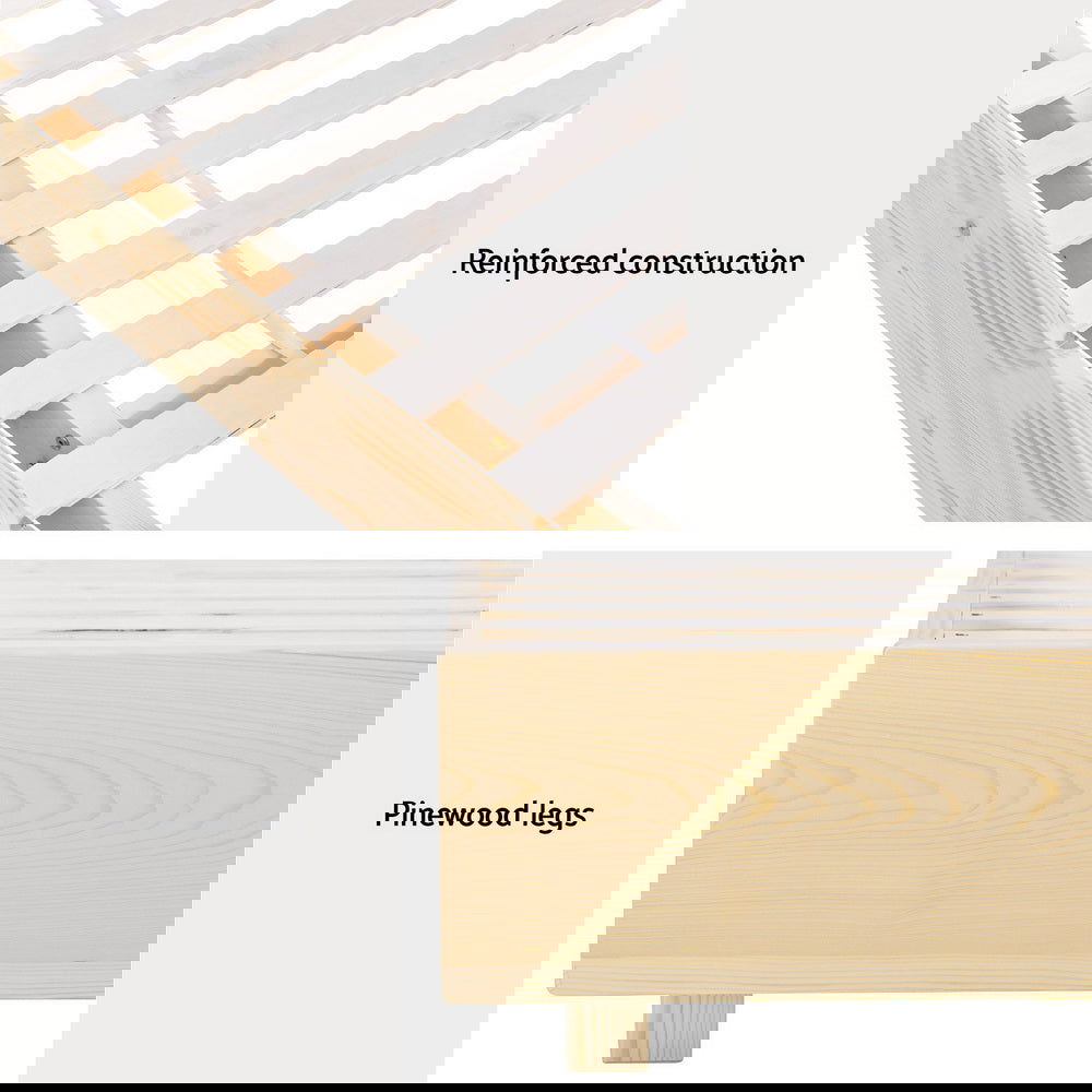 Artiss Bed Frame Double Size Floating Wooden Mattress Base Platform Timber ODIN - Cosy Abode