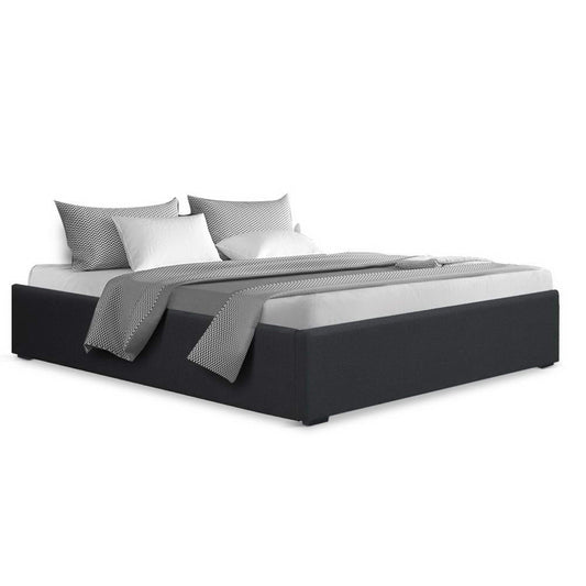 Artiss Bed Frame Double Size Gas Lift Base Charcoal TOKI - Cosy Abode
