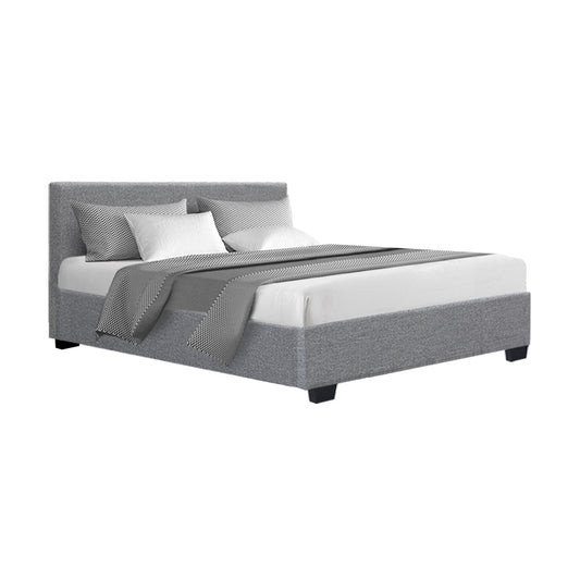 Artiss Bed Frame Double Size Gas Lift Grey NINO - Cosy Abode