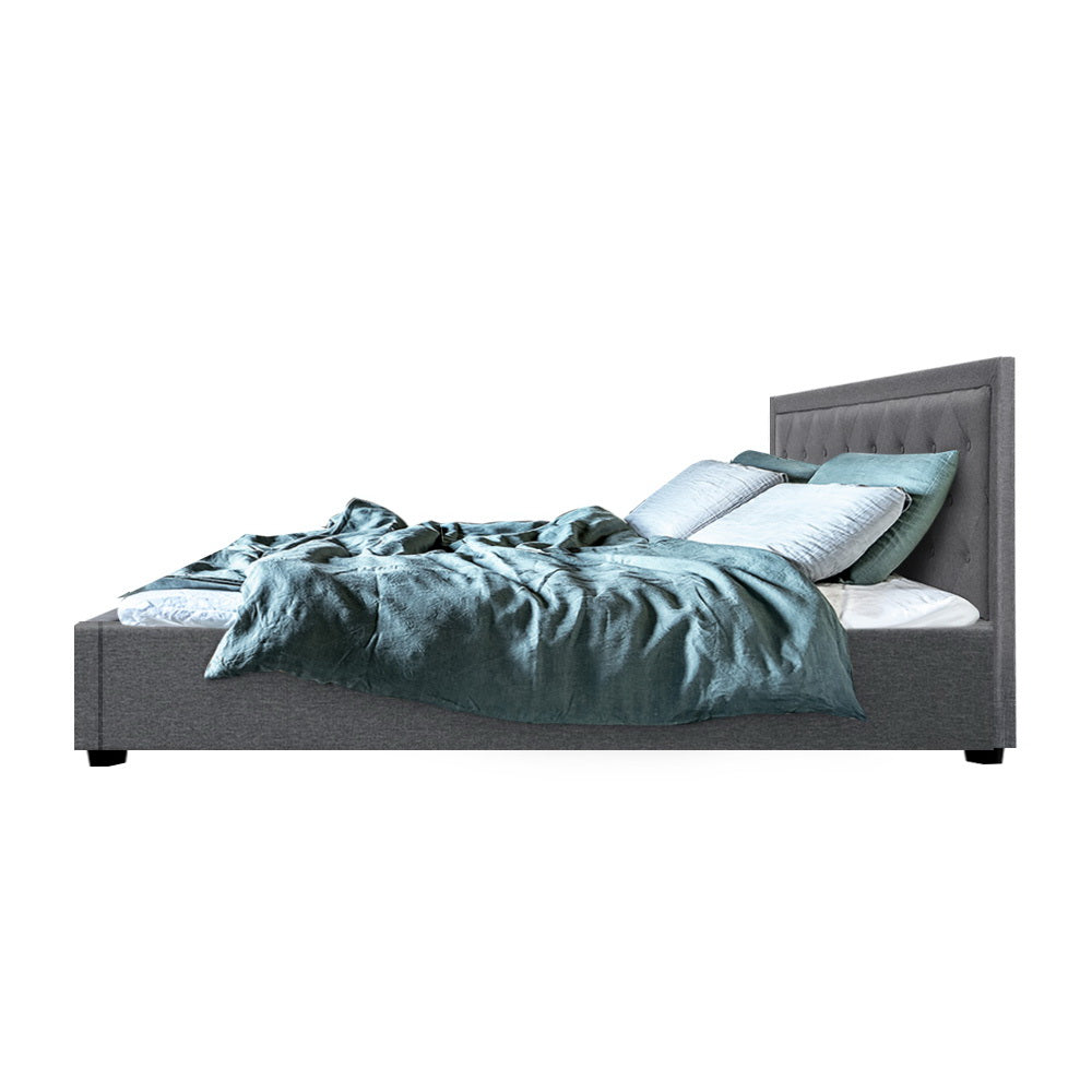 Artiss Bed Frame Double Size Gas Lift Grey TIYO - Cosy Abode