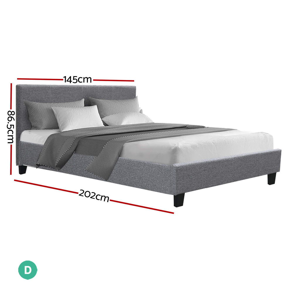 Artiss Bed Frame Double Size Grey NEO - Cosy Abode