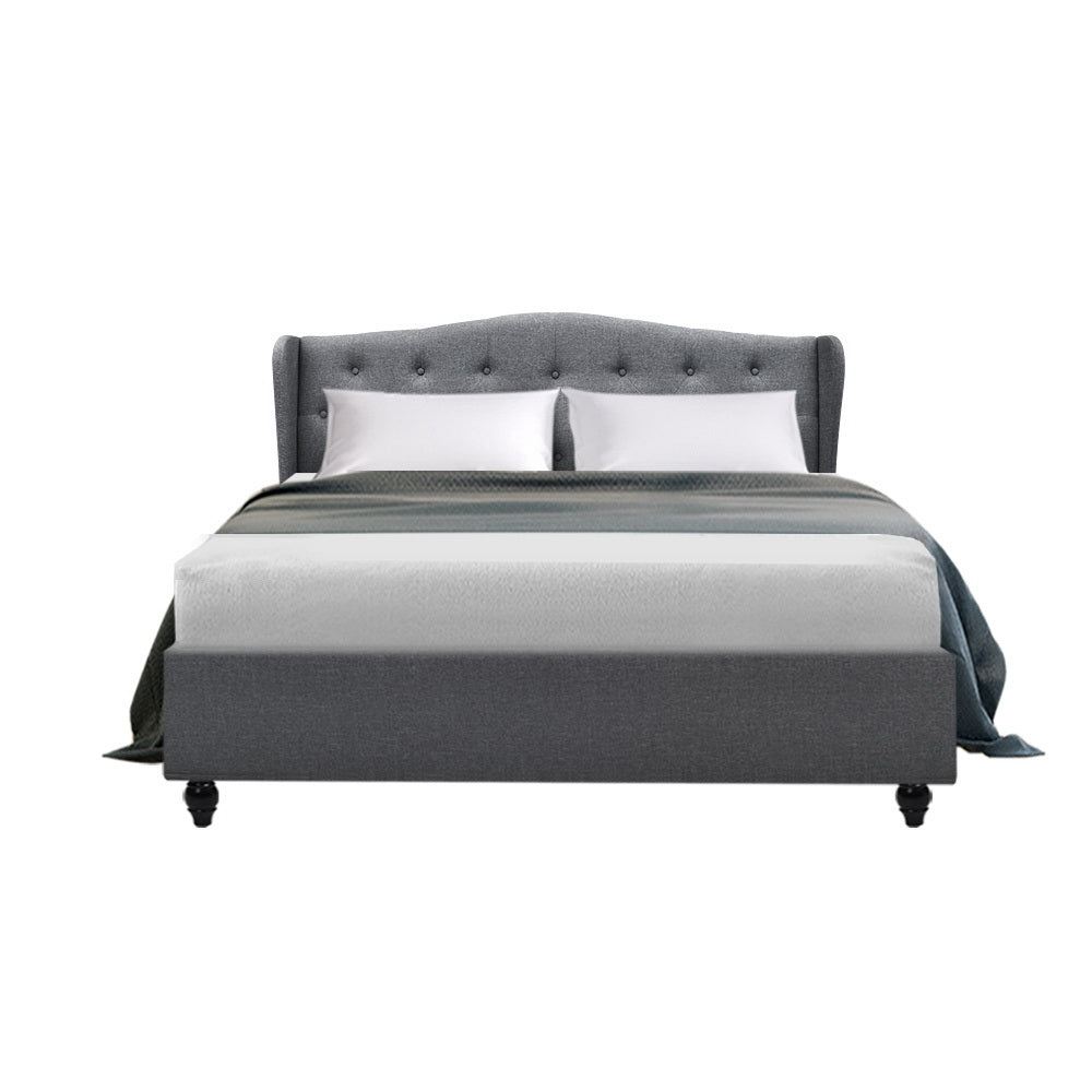 Artiss Bed Frame Double Size Grey PIER - Cosy Abode