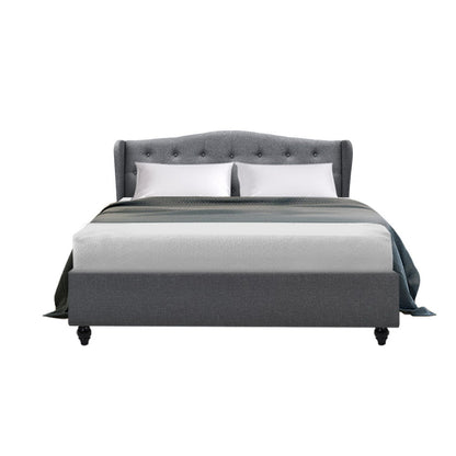 Artiss Bed Frame Double Size Grey PIER - Cosy Abode