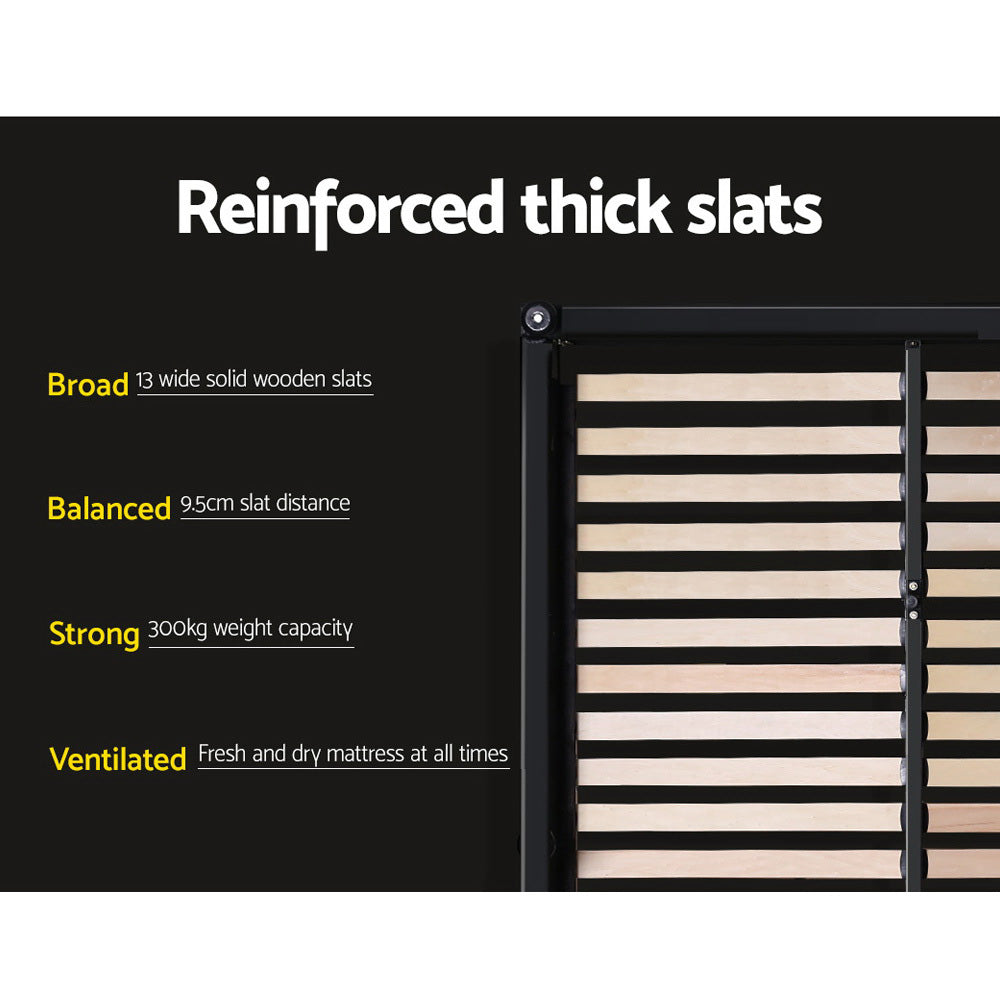 Artiss Bed Frame Double Size Grey PIER - Cosy Abode