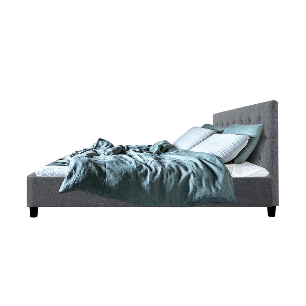 Artiss Bed Frame Double Size Grey VANKE - Cosy Abode