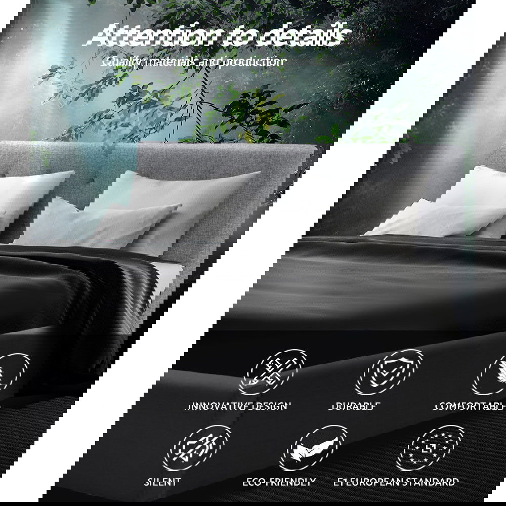 Artiss Bed Frame Double Size Grey VANKE - Cosy Abode