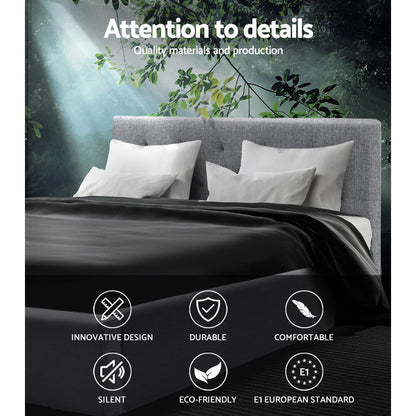 Artiss Bed Frame Double Size Grey VANKE - Cosy Abode