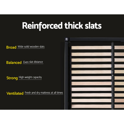 Artiss Bed Frame Double Size Grey VANKE - Cosy Abode