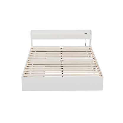 Artiss Bed Frame Double Size Mattress Base wtih Charging Ports 2 Storage Drawers - Cosy Abode
