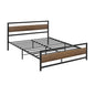 Artiss Bed Frame Double Size Metal Base Mattress Platform Foundation Black DREW - Cosy Abode