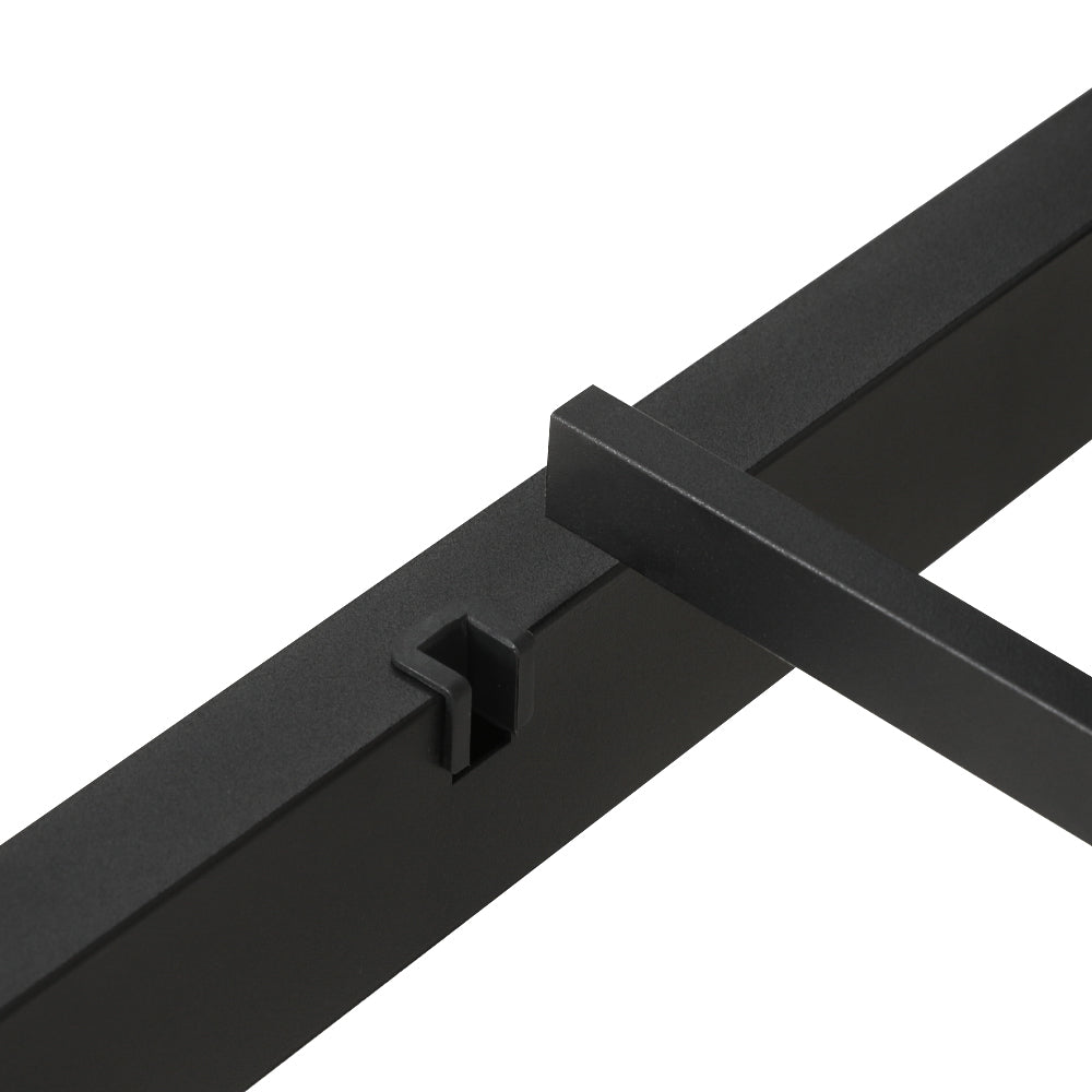 Artiss Bed Frame Double Size Metal Base Mattress Platform Foundation Black PAULA - Cosy Abode