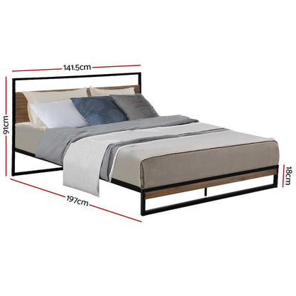 Artiss Bed Frame Double Size Metal Frame DANE - Cosy Abode