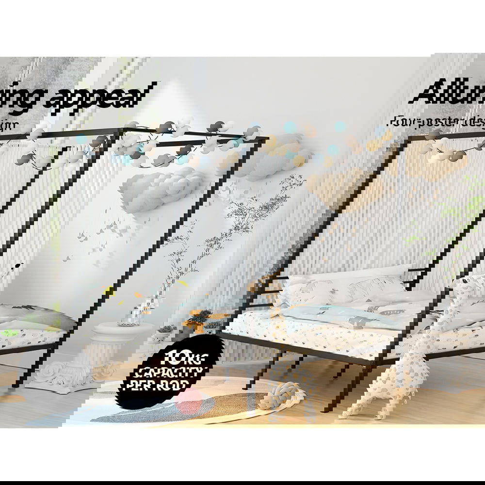 Artiss Bed Frame Double Size Metal Frame POCHY - Cosy Abode