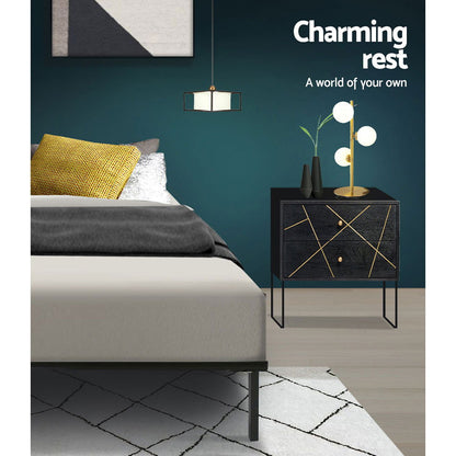 Artiss Bed Frame Double Size Metal Frame TED - Cosy Abode