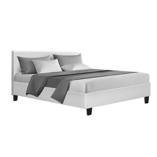 Artiss Bed Frame Double Size White NEO - Cosy Abode