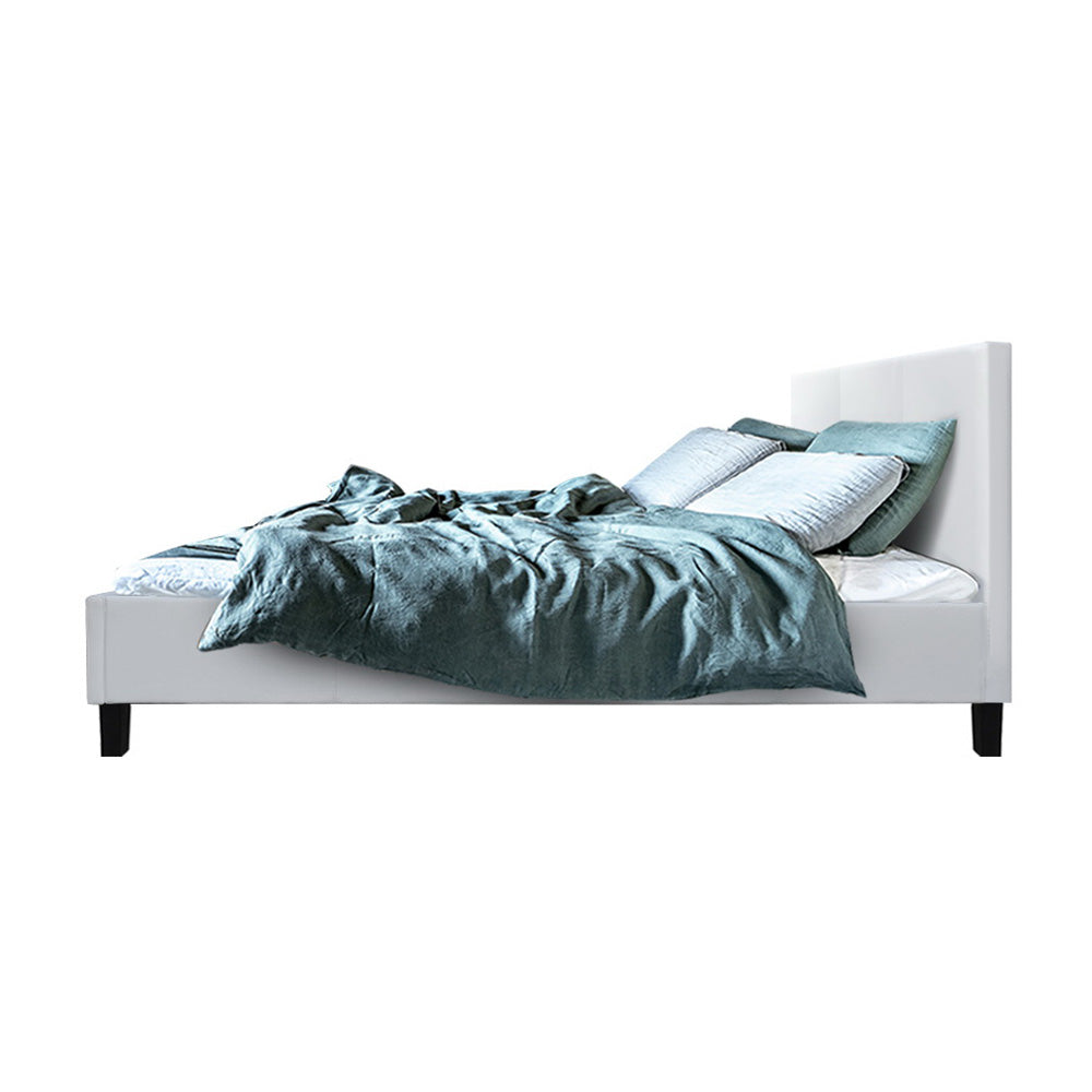 Artiss Bed Frame Double Size White NEO - Cosy Abode
