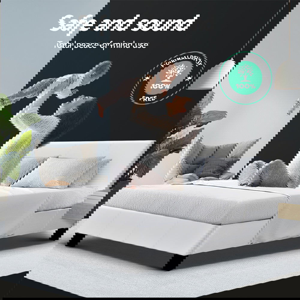 Artiss Bed Frame Double Size White NEO - Cosy Abode