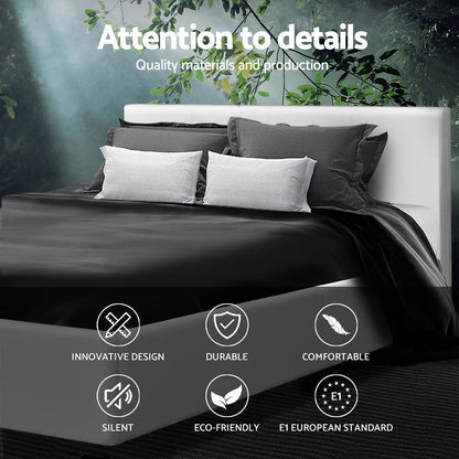 Artiss Bed Frame Double Size White NEO - Cosy Abode