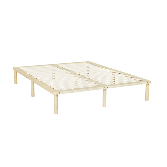 Artiss Bed Frame Double Size Wooden Base Mattress Platform Timber Pine AMBA - Cosy Abode