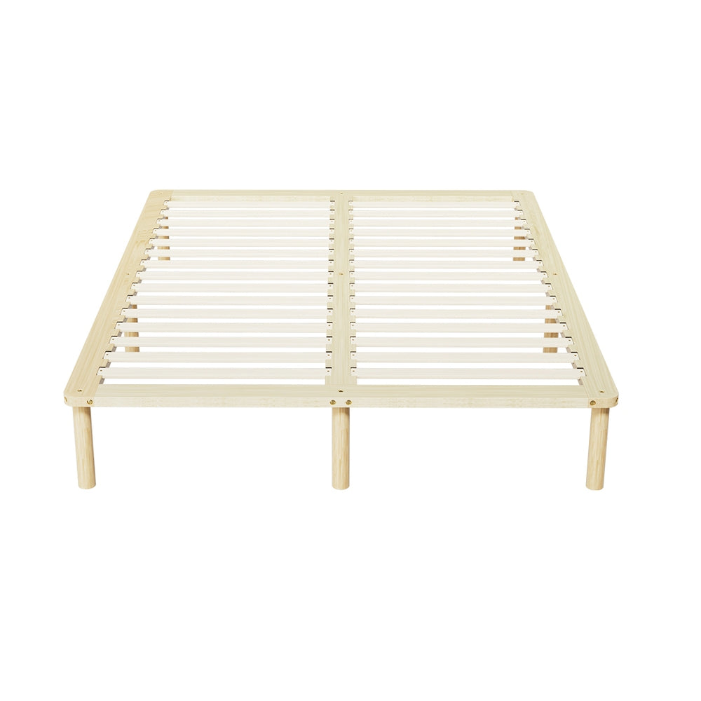 Artiss Bed Frame Double Size Wooden Base Mattress Platform Timber Pine AMBA - Cosy Abode