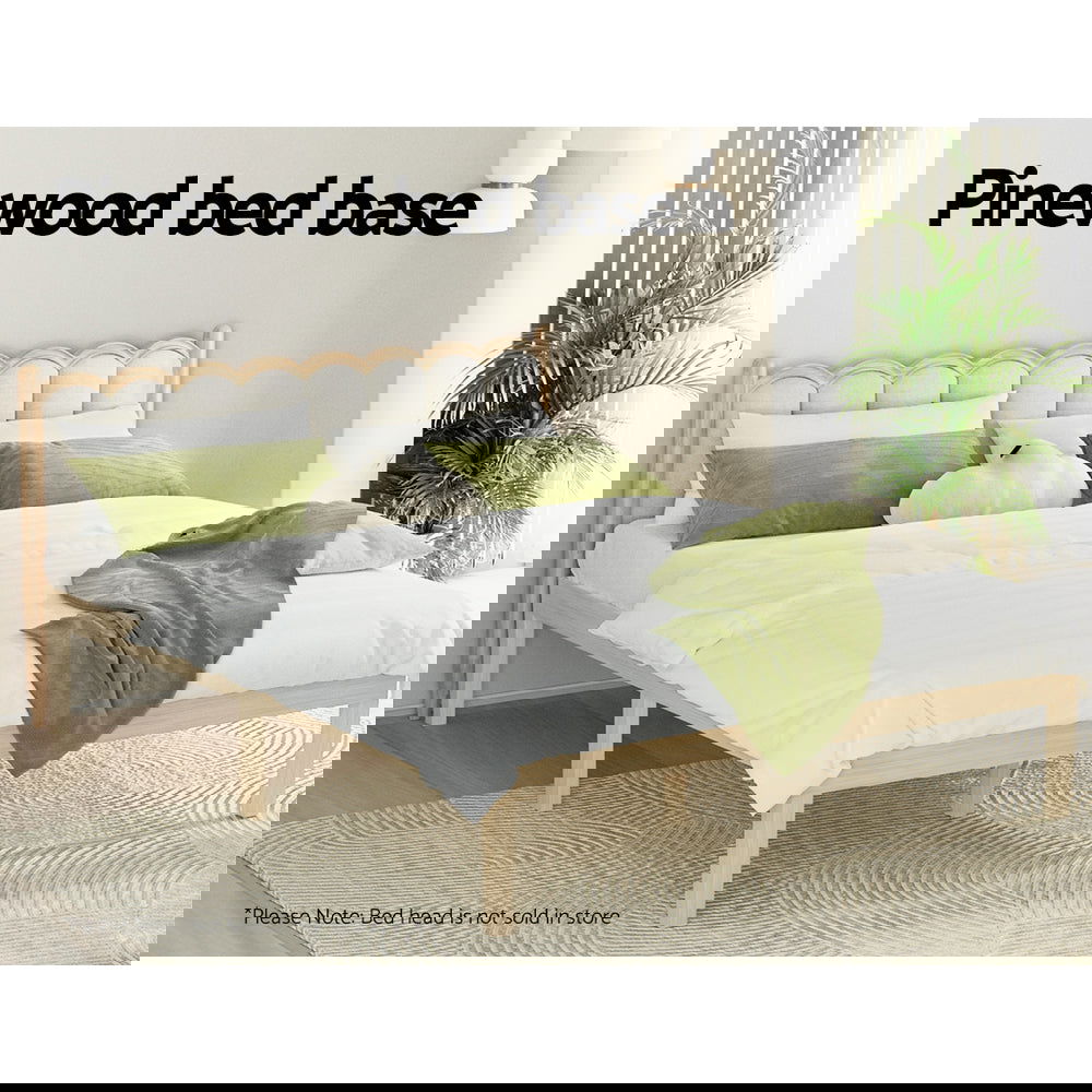 Artiss Bed Frame Double Size Wooden Base Mattress Platform Timber Pine BRUNO - Cosy Abode