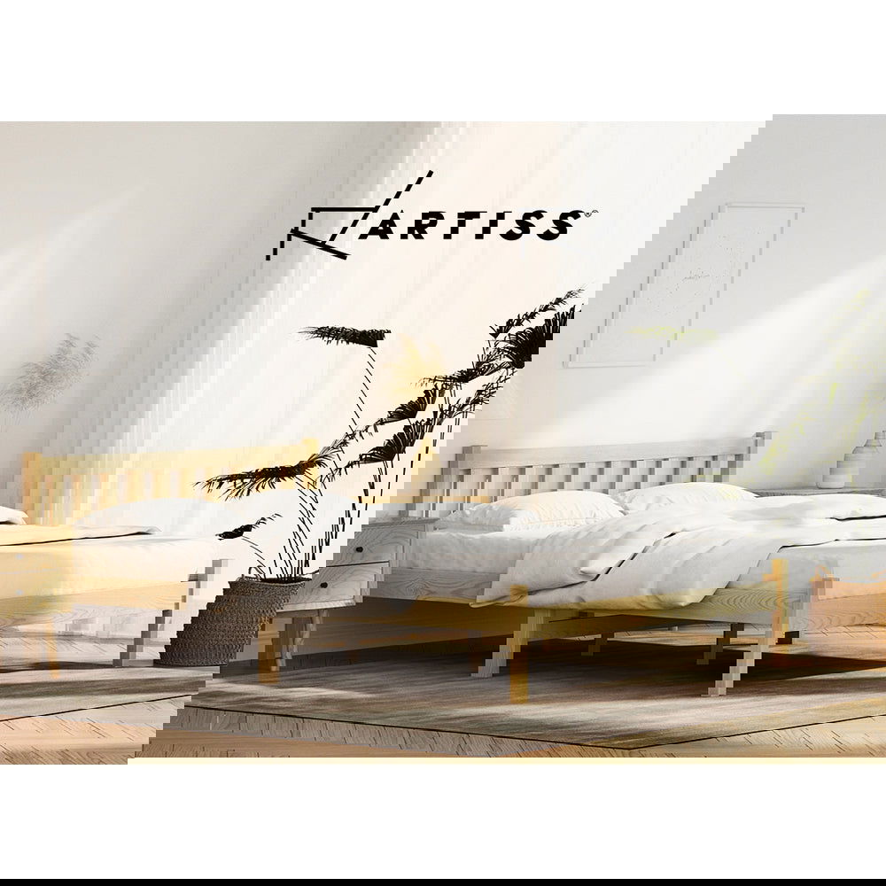 Artiss Bed Frame Double Size Wooden Oak SOFIE - Cosy Abode