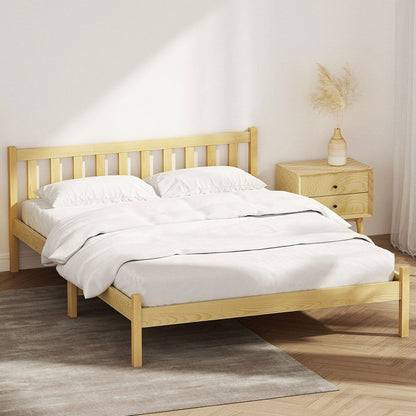 Artiss Bed Frame Double Size Wooden Oak SOFIE - Cosy Abode