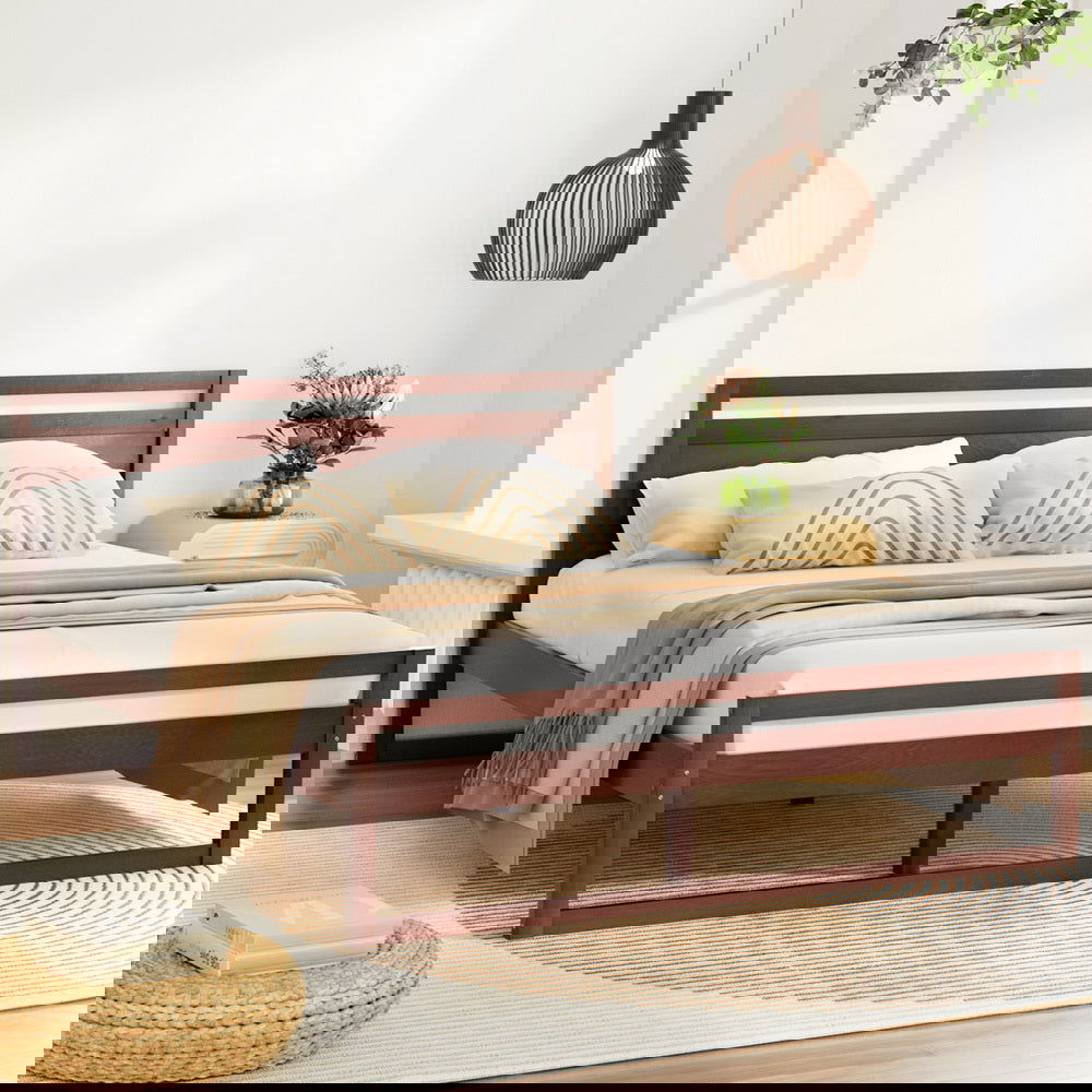 Artiss Bed Frame Double Size Wooden Walnut WITTON - Cosy Abode