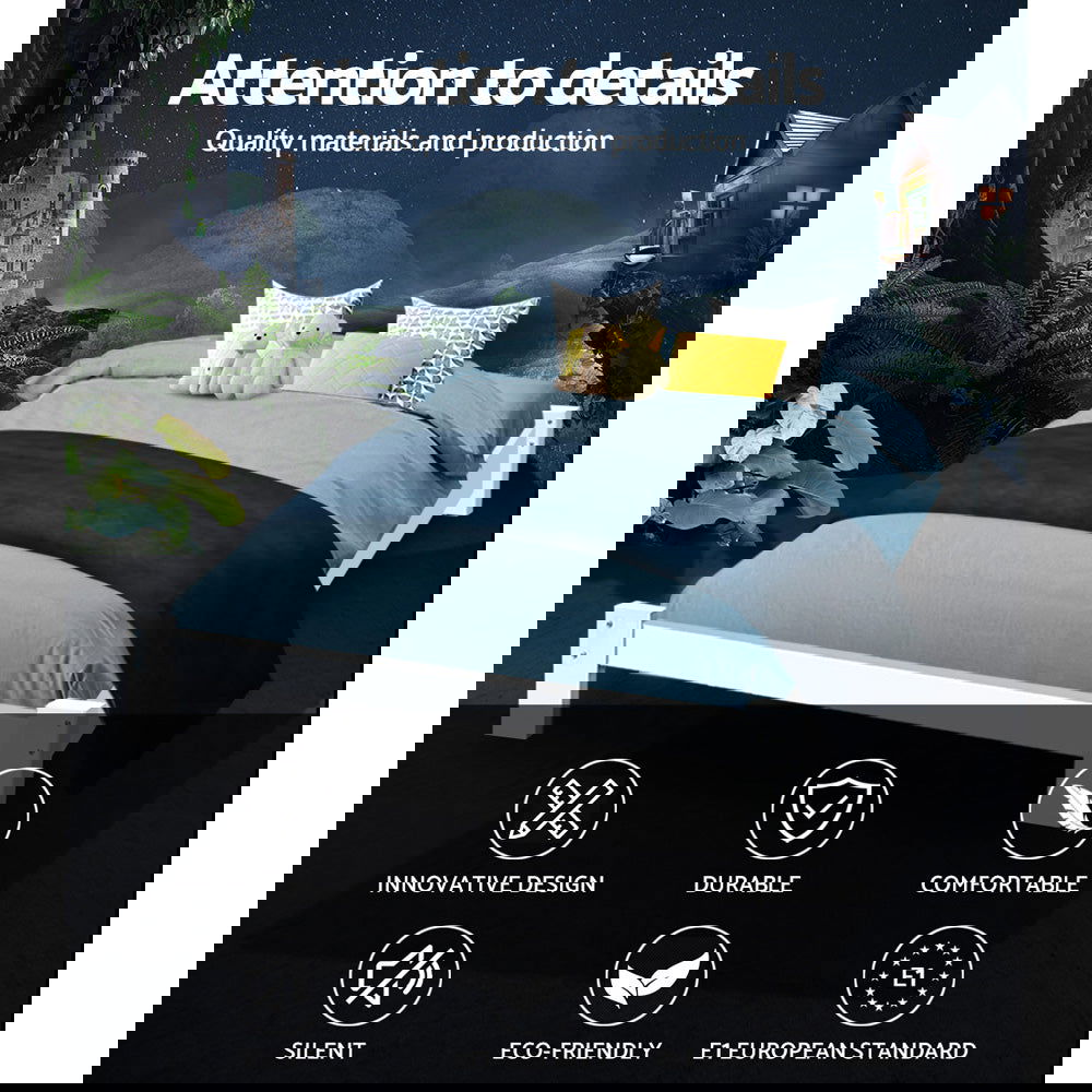 Artiss Bed Frame Double Size Wooden White JADE - Cosy Abode