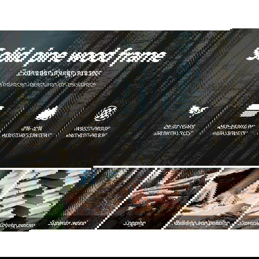 Artiss Bed Frame Double Size Wooden White PONY - Cosy Abode