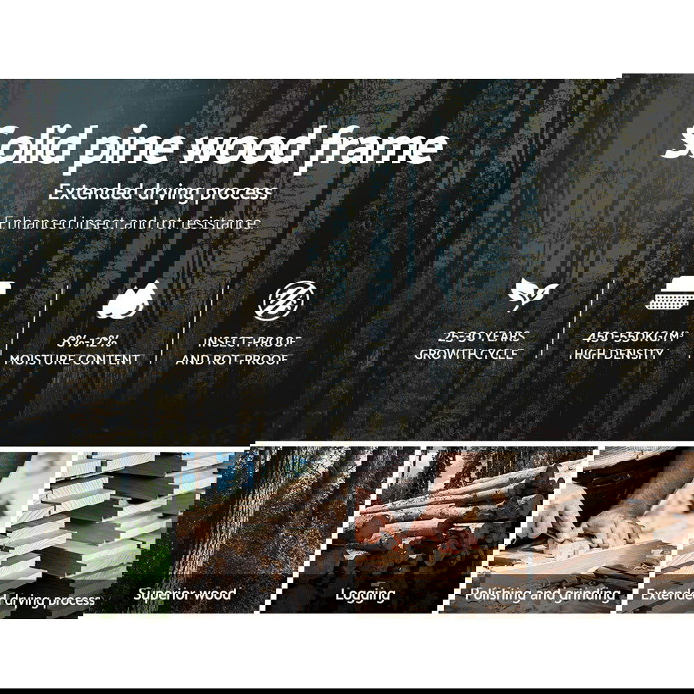 Artiss Bed Frame Double Size Wooden White RIO - Cosy Abode