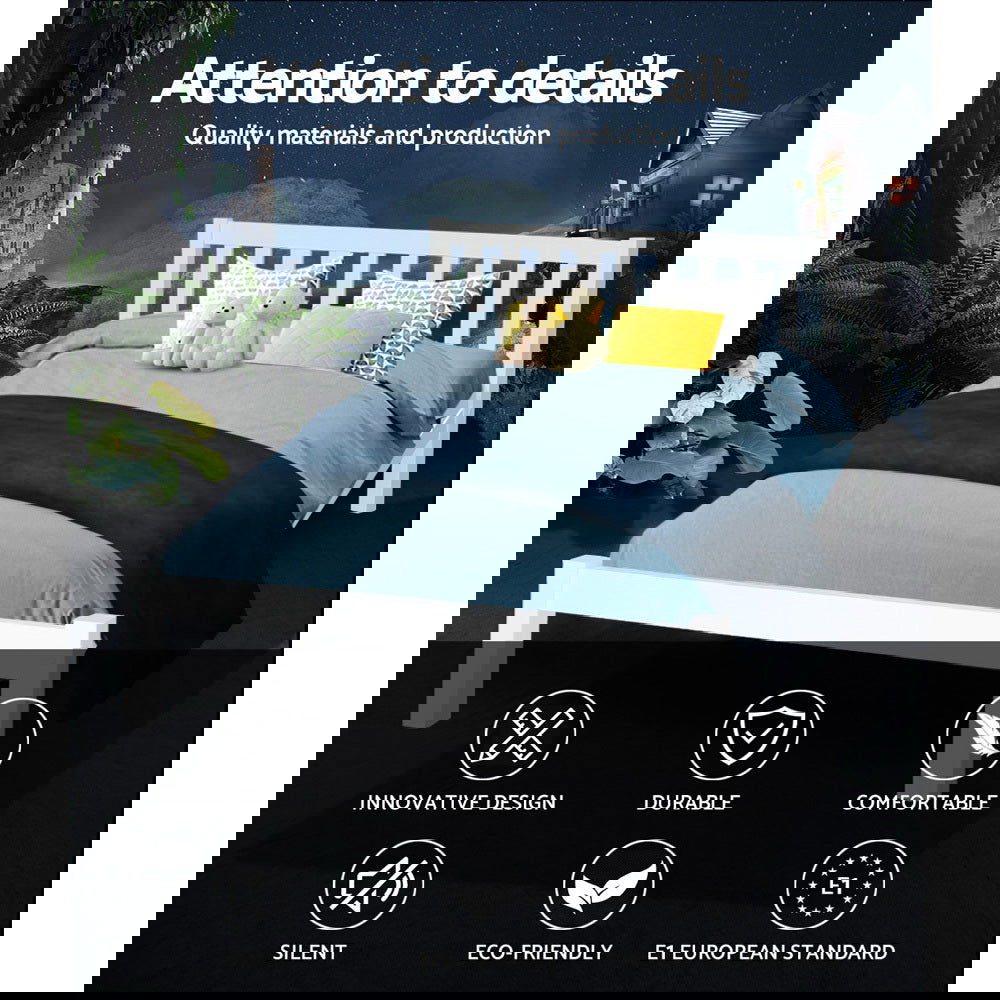 Artiss Bed Frame Double Size Wooden White SOFIE - Cosy Abode