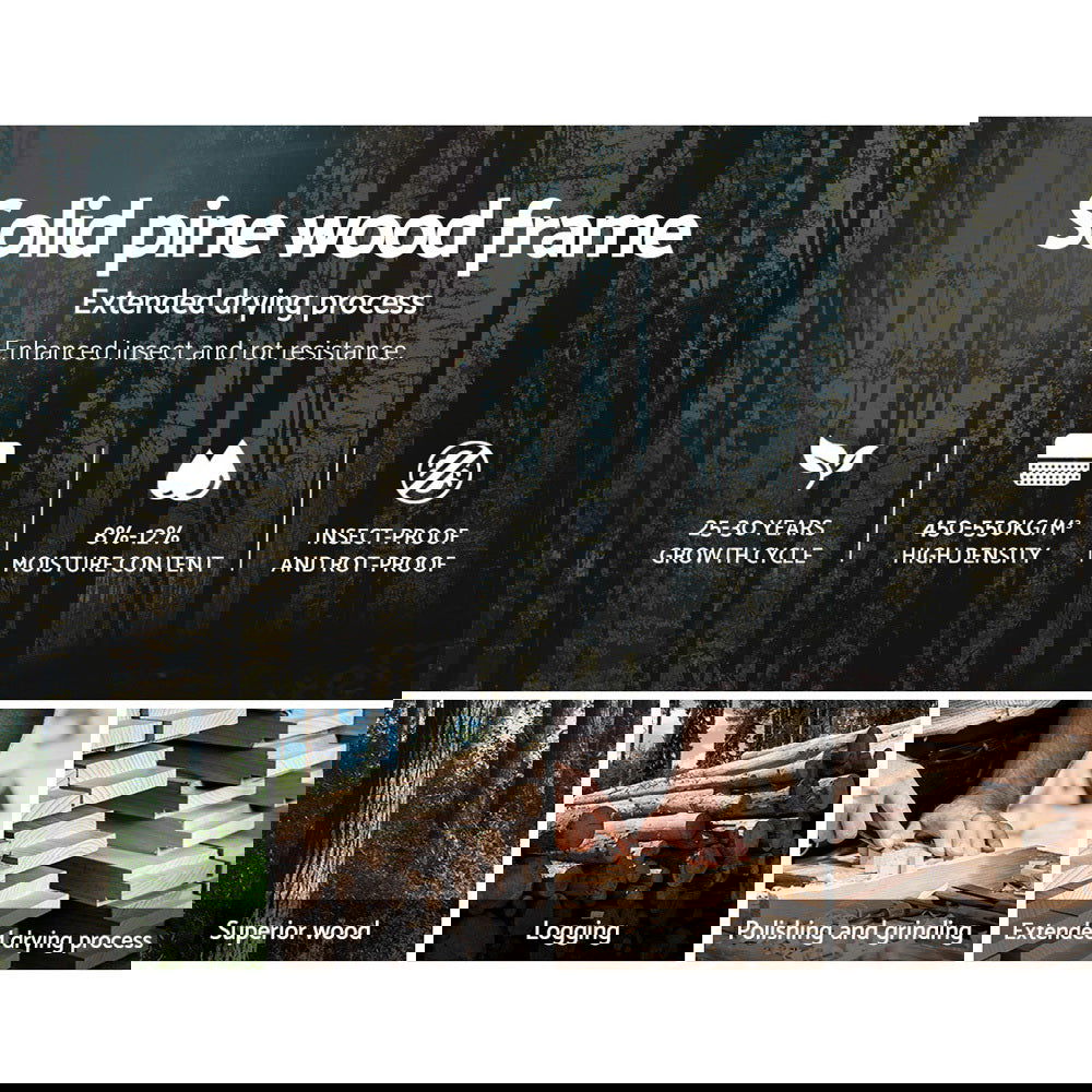 Artiss Bed Frame Double Size Wooden White SOFIE - Cosy Abode