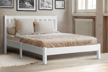 Artiss Bed Frame Double Size Wooden White SOFIE - Cosy Abode
