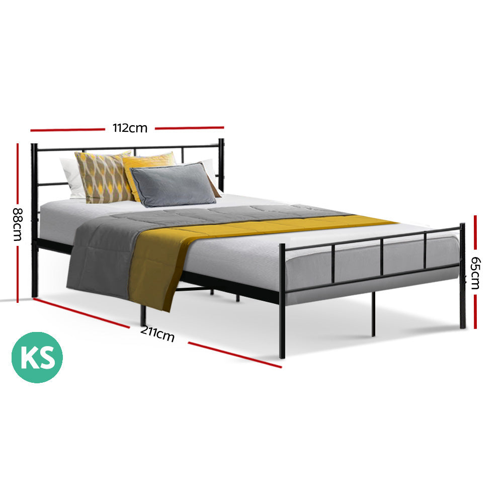Artiss Bed Frame King Single Metal Bed Frames SOL - Cosy Abode