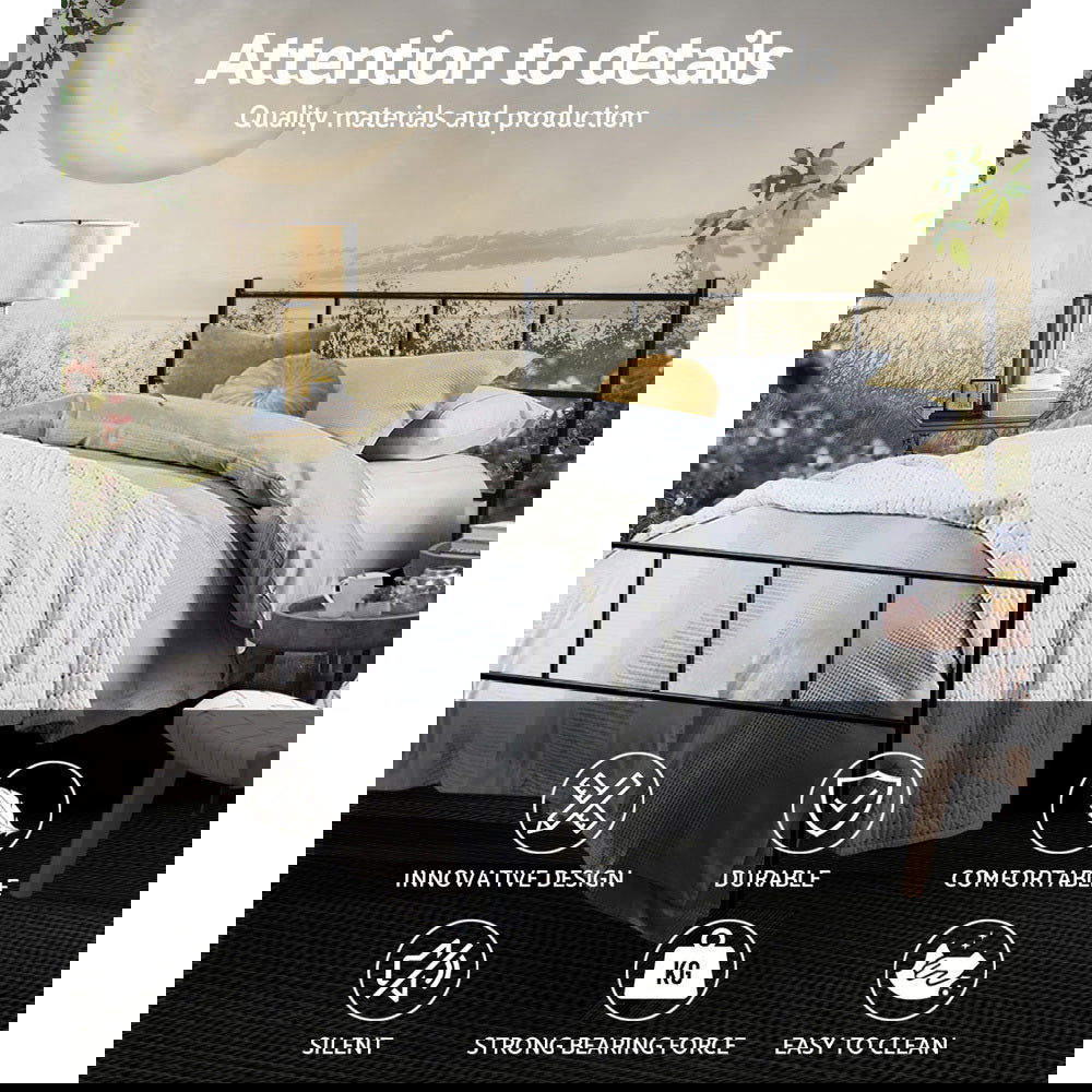 Artiss Bed Frame King Single Metal Bed Frames SOL - Cosy Abode