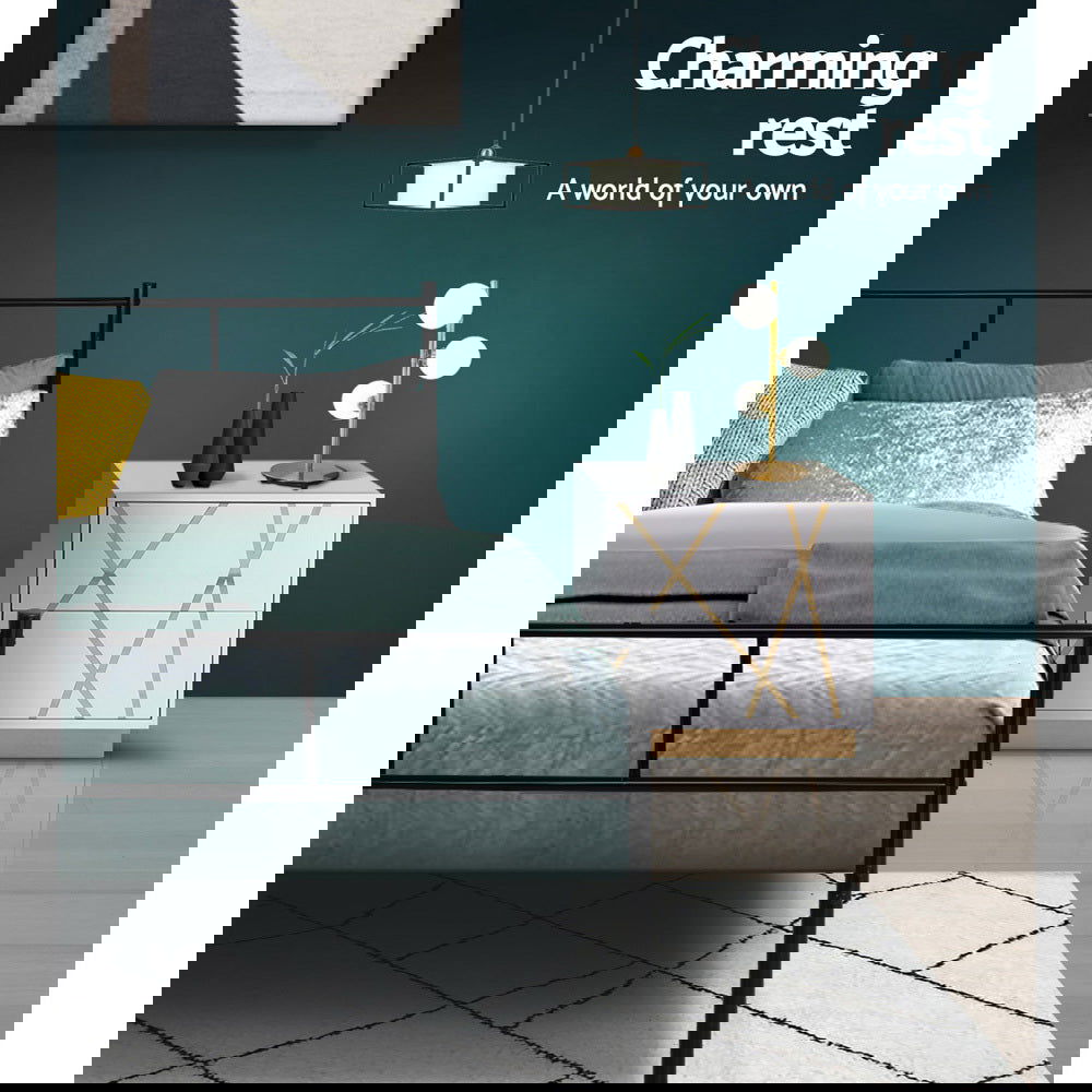 Artiss Bed Frame King Single Metal Bed Frames SOL - Cosy Abode