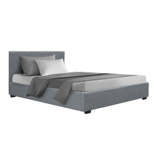 Artiss Bed Frame King Single Size Gas Lift Grey NINO - Cosy Abode