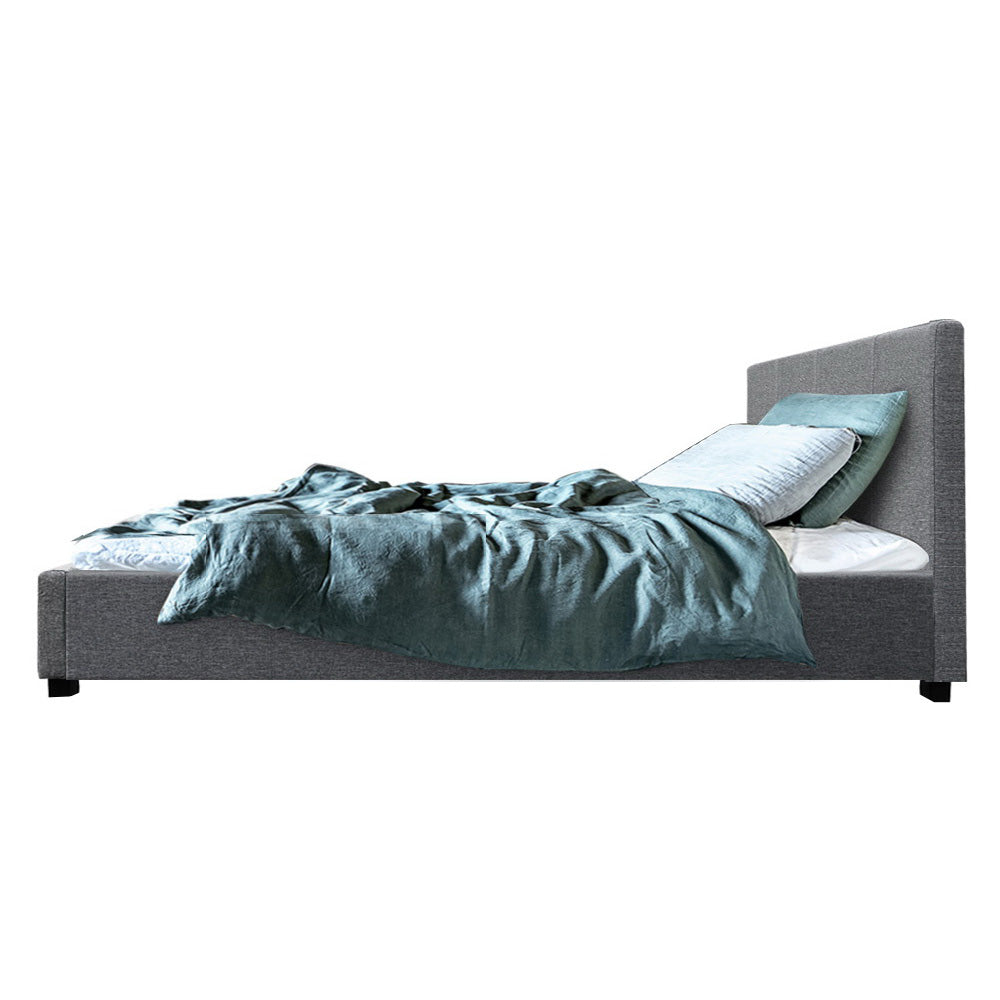 Artiss Bed Frame King Single Size Gas Lift Grey NINO - Cosy Abode