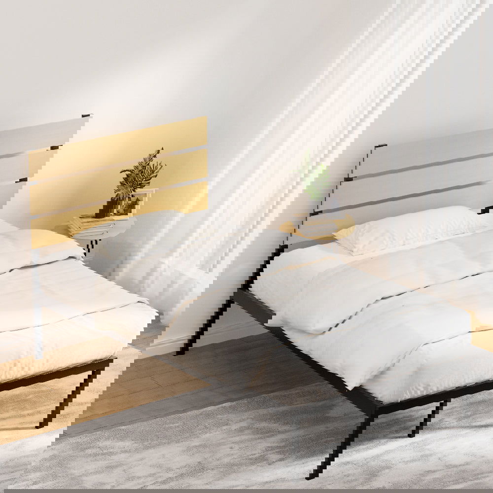 Artiss Bed Frame King Single Size Metal Base Mattress Platform Foundation PAULA - Cosy Abode