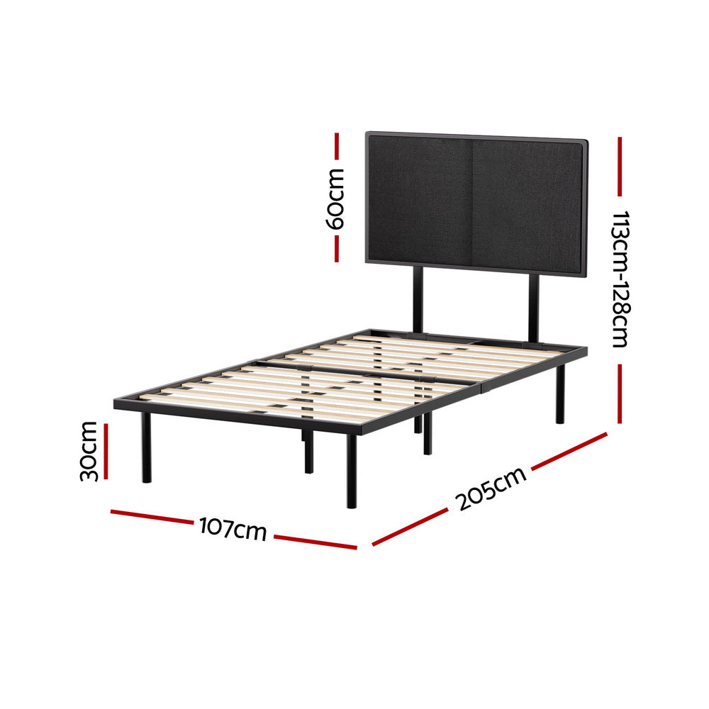 Artiss Bed Frame King Single Size Metal Frame NOE - Cosy Abode